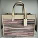 Coach Bags | Coach Field Tote 30 With Weaving, New Without Tags. | Color: Cream/Gold | Size: Os