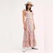 Free People Dresses | Free People In The Fields Pink Maxi Floral Dress Size Xs | Color: Pink/White | Size: Xs