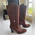Gucci Shoes | Gucci Women's Suede Knee High Heeled Boots | Color: Brown | Size: 9