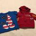 Disney Shirts & Tops | Disney Mickey Mouse Lot Embroidered Sweatshirt Jacket & American Shirt Size 2t | Color: Blue/Red | Size: 2tb