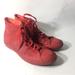 Converse Shoes | Converse Red Ctas Laser Tech Tuff Leather High Top Sneakers Shoes Casino Lava 10 | Color: Red | Size: 10