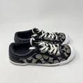 Coach Shoes | Coach Francisca Signature Black Canvas Leather Sneakers 7b | Color: Black/White | Size: 7