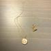 Anthropologie Jewelry | Euc Anthropologie Pisces Zodiac Mother Of Pearl Gold And Gemstone Necklace | Color: Gold/White | Size: Os