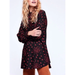 Free People Tops | Free People Flowers In Her Hair Smocked Tunic Top Size Medium | Color: Black/Red | Size: M