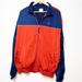 Adidas Jackets & Coats | Adidas Navy Orange Full Zip Velour Collar Retro Jacket Men’s Size Large | Color: Blue/Orange | Size: L