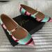 J. Crew Shoes | J.Crew Pointy Toe Stripe Maryjane Flats , Glitter Heel, Size 7 +Box Worn Once. | Color: Blue/Pink | Size: 7