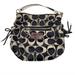 Coach Bags | Euc Coach Women's Poppy Signature Purse Black & Grey Draw Strings Authentic | Color: Black/Gray | Size: Os