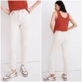 Madewell Jeans | Madewell Jeans Pant Slim-Demi Boot Cut High Rise Vintage Wash Cream Neutral | Color: Cream | Size: 27