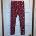 Lularoe Pants & Jumpsuits | Lularoe Leggings Womens One Size Pants Red Minnie Mouse Print Polka Dot Soft Gc | Color: Black/Red | Size: S