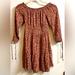 American Eagle Outfitters Dresses | American Eagle Off-Shoulder Dress Xxs | Color: Orange/Tan | Size: Xxs