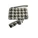 Coach Accessories | Coach Houndstooth Print Silver/Cream/Black Loop Bag Charm And Wristlet Bag | Color: Silver | Size: Os