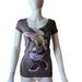 Disney Tops | Disney Minnie Mouse Grey V-Neck T-Shirt | Color: Gray | Size: S