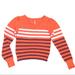 Free People Sweaters | Free People Complete Me Striped Sweater Size Medium | Color: Orange | Size: M