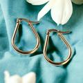 Anthropologie Jewelry | Gold Hoop Earrings | Color: Gold | Size: Os