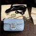 Gucci Bags | Gucci Calfskin Matelasse Super Mini Gg Marmont Blue Shoulder Bag Porcelain Blue | Color: Blue | Size: Os