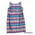 Lilly Pulitzer Dresses | Lilly Pulitzer 100% Silk Plaid Sleeveless Dress | Color: Blue/Purple | Size: M