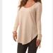 Free People Tops | Free People Long Sleeve Waffle Shirt | Color: Cream/Tan | Size: S