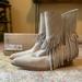Free People Shoes | Free People Lawless Fringe Western Boot | Color: White | Size: 10