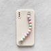 Anthropologie Accessories | Beige With Rainbow Beaded Hand Strap Iphone X/Xs Phone Case | Color: Cream/Pink | Size: Os