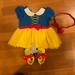 Disney Costumes | Disney Baby Snow White Costume Bodysuit 3-6 Months | Color: White | Size: 3-6 Months