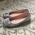 Kate Spade Shoes | Kate Spade Silver Glitter Ballet Flats Size 6 | Color: Gray/Silver | Size: 6