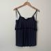 Anthropologie Tops | Black Eri & Ali (Anthropologie) Elegant Tank Top. Adjustable Straps Size Medium | Color: Black/Gray | Size: M