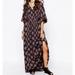 Free People Dresses | Free People Printed Oasis Maxi Dress Navy Combo Gathered Kimono Sz S | Color: Red | Size: S