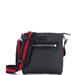 Gucci Bags | Gucci Web Strap Front Zip Messenger Bag Gg Coated Canvas Small Black | Color: Black | Size: Os