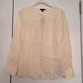 J. Crew Tops | J. Crew Buttoned Ls Blouse | Color: Cream | Size: 2