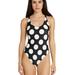 Kate Spade Swim | Kate Spade Lace Back One Piece Swimsuit - Large Dots. Size Medium. Nwt! | Color: Black/White | Size: M