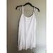 Jessica Simpson Dresses | Jessica Simpson Sleeveless Spaghetti Strap White Mini Flounce Sun Dress M L | Color: White | Size: L