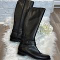 Nine West Shoes | Guc Nine West Corao Black Leather Knee Hi Riding Boots, 9.5 | Color: Black | Size: 9.5
