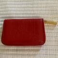 Tory Burch Bags | Authentic Tory Burch Res Leather Zip Around Coin Purse With Key Ring | Color: Red | Size: Os