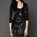 Free People Dresses | Free People Musa Burnout Velvet Skater Mini Dress Size Medium | Color: Black/Green | Size: M