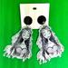 Disney Jewelry | Corpse Bride Long Dangle Acrylic Halloween Goth Unisex Earrings | Color: Black/White | Size: Os