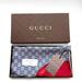 Gucci Accessories | Gucci Scarf Logo Blue Red Travel Luggage Silk Wrap With Gucci Gift Box | Color: Blue/Red | Size: Os