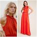 Anthropologie Dresses | Hot Sale!! Nwt Halter Maxi Dress Orange Sleeveless - Sachin & Babi Cecelia | Color: Orange/Red | Size: Xs