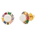 Kate Spade Jewelry | Kate Spade Candy Shop Pearl Rainbow Halo Earrings | Color: Gold | Size: Os