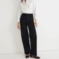 Madewell Jeans | Madewell The Perfect Vintage Wide Leg Jeans In Black, Petite | Color: Black | Size: 28