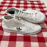 Adidas Shoes | Adidas Nizza Rf Hi Classic B-Ball Shoes In White Canvas. Men 13. Excellent Cond. | Color: White | Size: 13