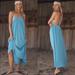 Free People Swim | Free People Dress Nwt Beach Swimsuit Coverup Midi Open Back. Blue Womens Small | Color: Blue | Size: S