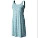 Columbia Dresses | Columbia Teal Printed Omni-Freeze Upf50 Pfg Freezer Iii Dress | Color: Blue/Green | Size: M