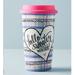 Anthropologie Dining | Lily & Val Autumn Travel Mug Hellosweaterweather | Color: Pink/White | Size: Os