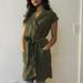 Anthropologie Dresses | Anthropologie Maeve 100% Silk Lightweight Khaki Green Jacket Dress | Color: Green | Size: 0