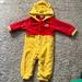 Disney One Pieces | Bnwot Disney Baby 12-18m Winnie The Pooh Super Soft Plush Button-Up Outfit | Color: Red/Yellow | Size: 12-18mb
