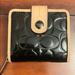 Coach Bags | Black Patent Leather Coach Wallet With Tan Trim | Color: Black/Tan | Size: Os