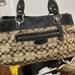 Coach Bags | Coach Signature Penelope Black Leather Trim Shoulder Handbag Purse Tote F15533 | Color: Black | Size: Os