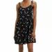 Levi's Dresses | Levi’s Palm Tree Novelty Print Button Up Mini Tie Strap Dress Black L | Color: Black/Pink | Size: L