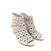 Michael Kors Shoes | Michael Kors Uma Laser-Cut Suede Wedge Bootie Sandals Peep Toe | Color: Black/Tan | Size: 9