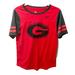 Nike Tops | Nike Womens Georgia Bulldogs Jersey Style Shirt Red Size M Short Sleeve Fan Top | Color: Black/Red | Size: M